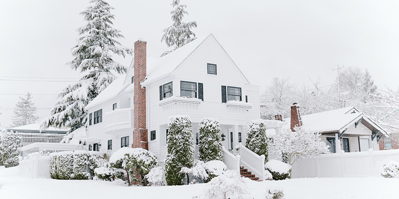 house in the winter